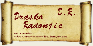 Draško Radonjić vizit kartica